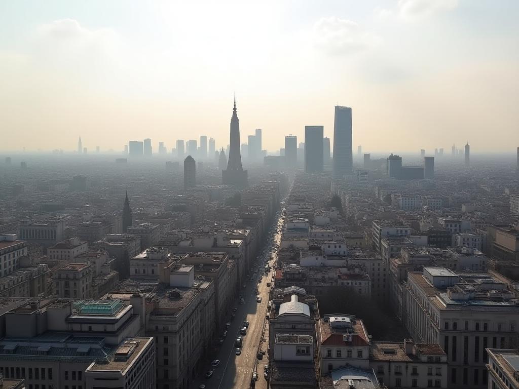 Contact us image with Milan city view